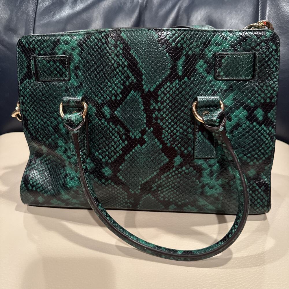 Michael Kors Hamilton python-embossed leather sat… - image 3